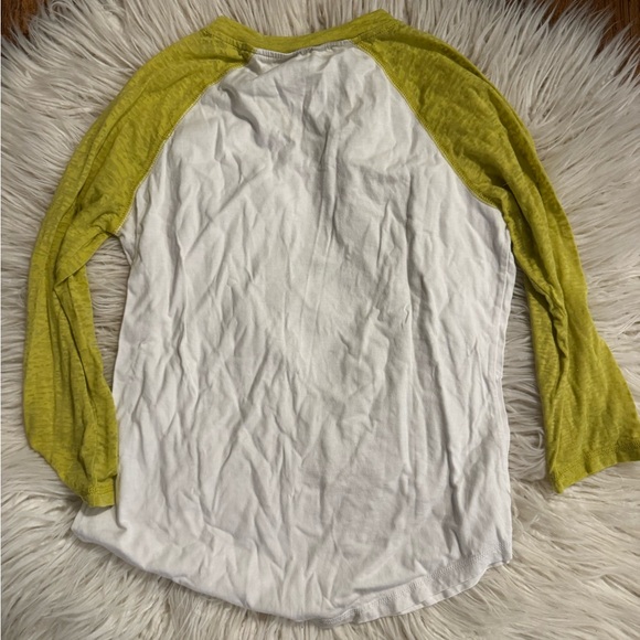 Ariat Shirt Women's Medium Sequins Cactus Baseball Tee Top Yellow Green White - Picture 4 of 5